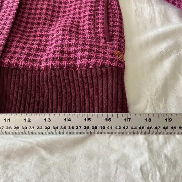 Billabong Women's Lumber Jane Houndstooth Plaid Wool Blend Bomber Jacket Zip Up‎ - Picture 16 of 16